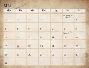 Der inoffizielle Küchenkalender für Harry Potter Fans 2027
