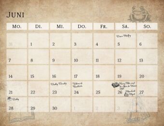 Der inoffizielle Küchenkalender für Harry Potter Fans 2027