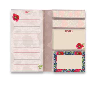 Haftnotizenfolder: Bex Parkin, Rote Mohnblumen