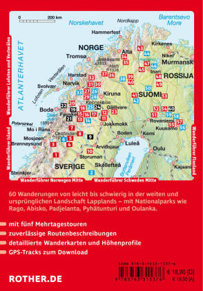 ROTHER Wanderführer Lappland. 60 Tages- und Mehrtagestouren in Schwedisch-, Norwegisch- und Finnisch-Lappland