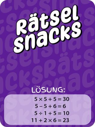 Rätsel Snacks Zahlen suchen