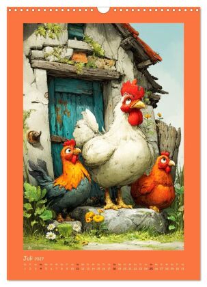 Glückliche Tiere. Ein lieblicher Kinderkalender (Wandkalender 2027 DIN A3 hoch), CALVENDO Monatskalender