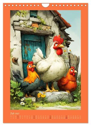 Glückliche Tiere. Ein lieblicher Kinderkalender (Wandkalender 2027 DIN A4 hoch), CALVENDO Monatskalender