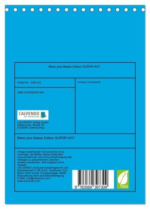 Bikes plus Babes Edition SUPER HOT (Tischkalender 2027 DIN A5 hoch), CALVENDO Monatskalender