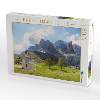 CALVENDO Puzzle Kapelle am Grödnerjoch | 1000 Teile Lege-Größe 64x48cm Foto-Puzzle für glückliche Stunden