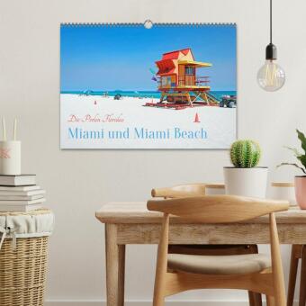 Miami und Miami Beach (Wandkalender 2027 DIN A3 quer), CALVENDO Monatskalender