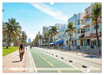 Miami und Miami Beach (Wandkalender 2027 DIN A3 quer), CALVENDO Monatskalender