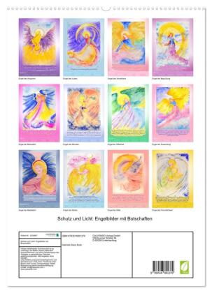 Schutz und Licht: Engelbilder mit Botschaften (hochwertiger Premium Wandkalender 2027 DIN A2 hoch), Kunstdruck in Hochglanz