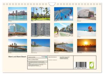 Miami und Miami Beach (Wandkalender 2027 DIN A4 quer), CALVENDO Monatskalender