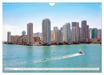 Miami und Miami Beach (Wandkalender 2027 DIN A4 quer), CALVENDO Monatskalender