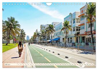 Miami und Miami Beach (Wandkalender 2027 DIN A4 quer), CALVENDO Monatskalender