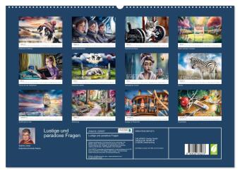 Lustige und paradoxe Fragen (hochwertiger Premium Wandkalender 2027 DIN A2 quer), Kunstdruck in Hochglanz