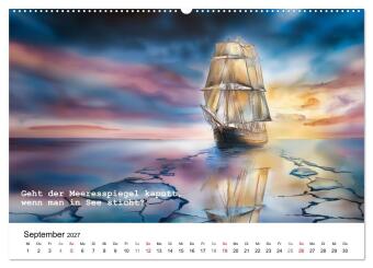 Lustige und paradoxe Fragen (hochwertiger Premium Wandkalender 2027 DIN A2 quer), Kunstdruck in Hochglanz