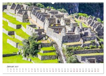 Macchu Picchu (Wandkalender 2027 DIN A2 quer), CALVENDO Monatskalender