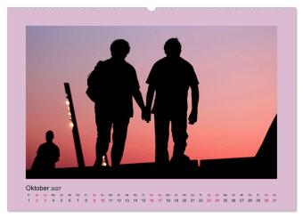 Den Sonnenuntergang gemeinsam genießen (hochwertiger Premium Wandkalender 2027 DIN A2 quer), Kunstdruck in Hochglanz