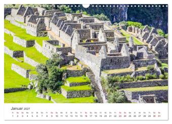 Macchu Picchu (Wandkalender 2027 DIN A3 quer), CALVENDO Monatskalender