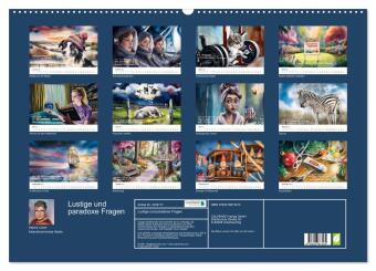 Lustige und paradoxe Fragen (Wandkalender 2027 DIN A2 quer), CALVENDO Monatskalender