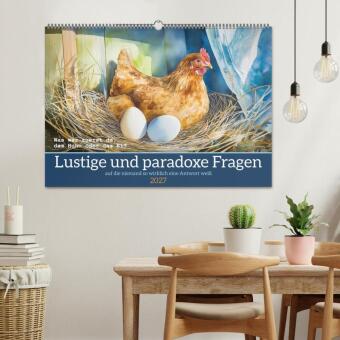 Lustige und paradoxe Fragen (Wandkalender 2027 DIN A2 quer), CALVENDO Monatskalender
