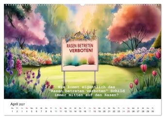 Lustige und paradoxe Fragen (Wandkalender 2027 DIN A2 quer), CALVENDO Monatskalender