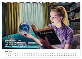 Lustige und paradoxe Fragen (Wandkalender 2027 DIN A2 quer), CALVENDO Monatskalender