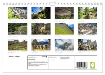 Macchu Picchu (Wandkalender 2027 DIN A4 quer), CALVENDO Monatskalender