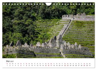 Macchu Picchu (Wandkalender 2027 DIN A4 quer), CALVENDO Monatskalender