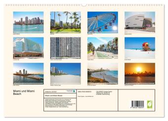 Miami und Miami Beach (hochwertiger Premium Wandkalender 2027 DIN A2 quer), Kunstdruck in Hochglanz