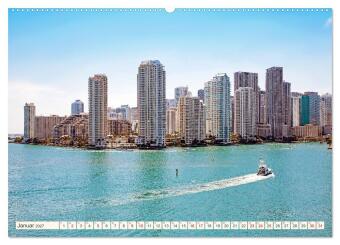 Miami und Miami Beach (hochwertiger Premium Wandkalender 2027 DIN A2 quer), Kunstdruck in Hochglanz