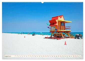 Miami und Miami Beach (hochwertiger Premium Wandkalender 2027 DIN A2 quer), Kunstdruck in Hochglanz