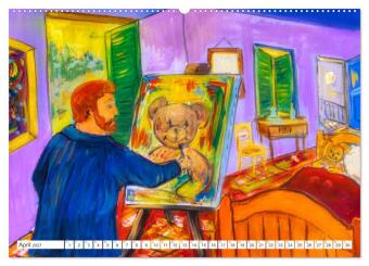 Van Gogh - neu interpretiert (Wandkalender 2027 DIN A2 quer), CALVENDO Monatskalender