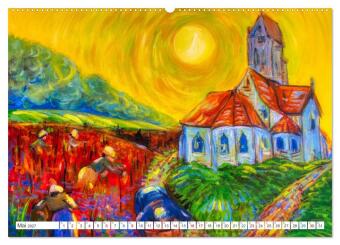 Van Gogh - neu interpretiert (Wandkalender 2027 DIN A2 quer), CALVENDO Monatskalender
