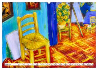 Van Gogh - neu interpretiert (Wandkalender 2027 DIN A2 quer), CALVENDO Monatskalender