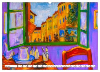 Van Gogh - neu interpretiert (Wandkalender 2027 DIN A2 quer), CALVENDO Monatskalender