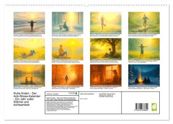 Ruhe finden - Der Anti-Stress-Kalender - Ein Jahr voller Wärme und Achtsamkeit (hochwertiger Premium Wandkalender 2027 DIN A2 quer), Kunstdruck in Hochglanz