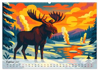 Nordamerika von Alaska bis Texas - Wild, Weit und Wunderschön (hochwertiger Premium Wandkalender 2027 DIN A2 quer), Kunstdruck in Hochglanz
