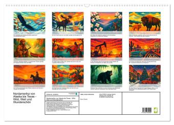 Nordamerika von Alaska bis Texas - Wild, Weit und Wunderschön (Wandkalender 2027 DIN A2 quer), CALVENDO Monatskalender