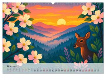 Nordamerika von Alaska bis Texas - Wild, Weit und Wunderschön (Wandkalender 2027 DIN A2 quer), CALVENDO Monatskalender