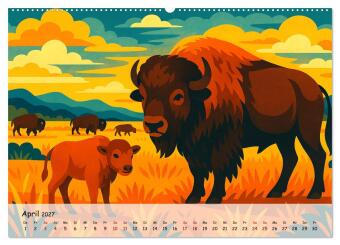 Nordamerika von Alaska bis Texas - Wild, Weit und Wunderschön (Wandkalender 2027 DIN A2 quer), CALVENDO Monatskalender