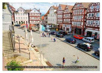 Ein Blick auf Homberg an der Efze in Farbe (hochwertiger Premium Wandkalender 2027 DIN A2 quer), Kunstdruck in Hochglanz