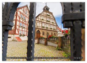 Ein Blick auf Homberg an der Efze in Farbe (hochwertiger Premium Wandkalender 2027 DIN A2 quer), Kunstdruck in Hochglanz