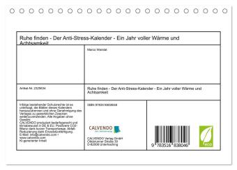 Ruhe finden - Der Anti-Stress-Kalender - Ein Jahr voller Wärme und Achtsamkeit (Tischkalender 2027 DIN A5 quer), CALVENDO Monatskalender