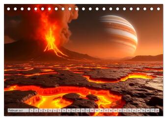 Kosmische Landschaften - Jenseits der Erde (Tischkalender 2027 DIN A5 quer), CALVENDO Monatskalender