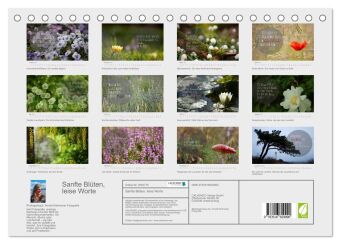 Sanfte Blüten, leise Worte (Tischkalender 2027 DIN A5 quer), CALVENDO Monatskalender