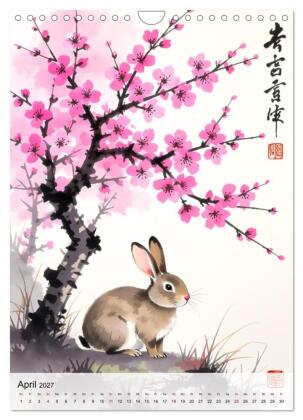 Die 12 chinesischen Tierkreiszeichen (Wandkalender 2027 DIN A4 hoch), CALVENDO Monatskalender