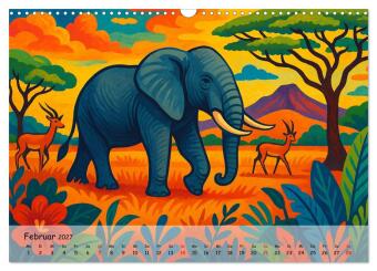 AFRIKA VIBES - Zwölf Bilder voll Stolz, Leben und Licht (Wandkalender 2027 DIN A3 quer), CALVENDO Monatskalender