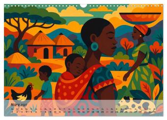 AFRIKA VIBES - Zwölf Bilder voll Stolz, Leben und Licht (Wandkalender 2027 DIN A3 quer), CALVENDO Monatskalender