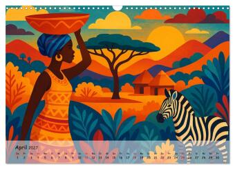 AFRIKA VIBES - Zwölf Bilder voll Stolz, Leben und Licht (Wandkalender 2027 DIN A3 quer), CALVENDO Monatskalender