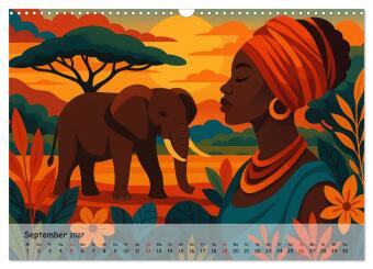 AFRIKA VIBES - Zwölf Bilder voll Stolz, Leben und Licht (Wandkalender 2027 DIN A3 quer), CALVENDO Monatskalender