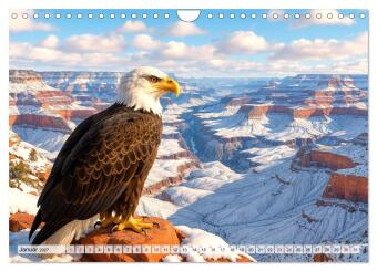 USA - von Yellowstone bis Texas - Cowboys, Prärie und Bisons (Wandkalender 2027 DIN A4 quer), CALVENDO Monatskalender