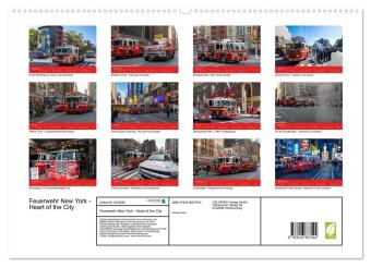 Feuerwehr New York - Heart of the City (hochwertiger Premium Wandkalender 2027 DIN A2 quer), Kunstdruck in Hochglanz